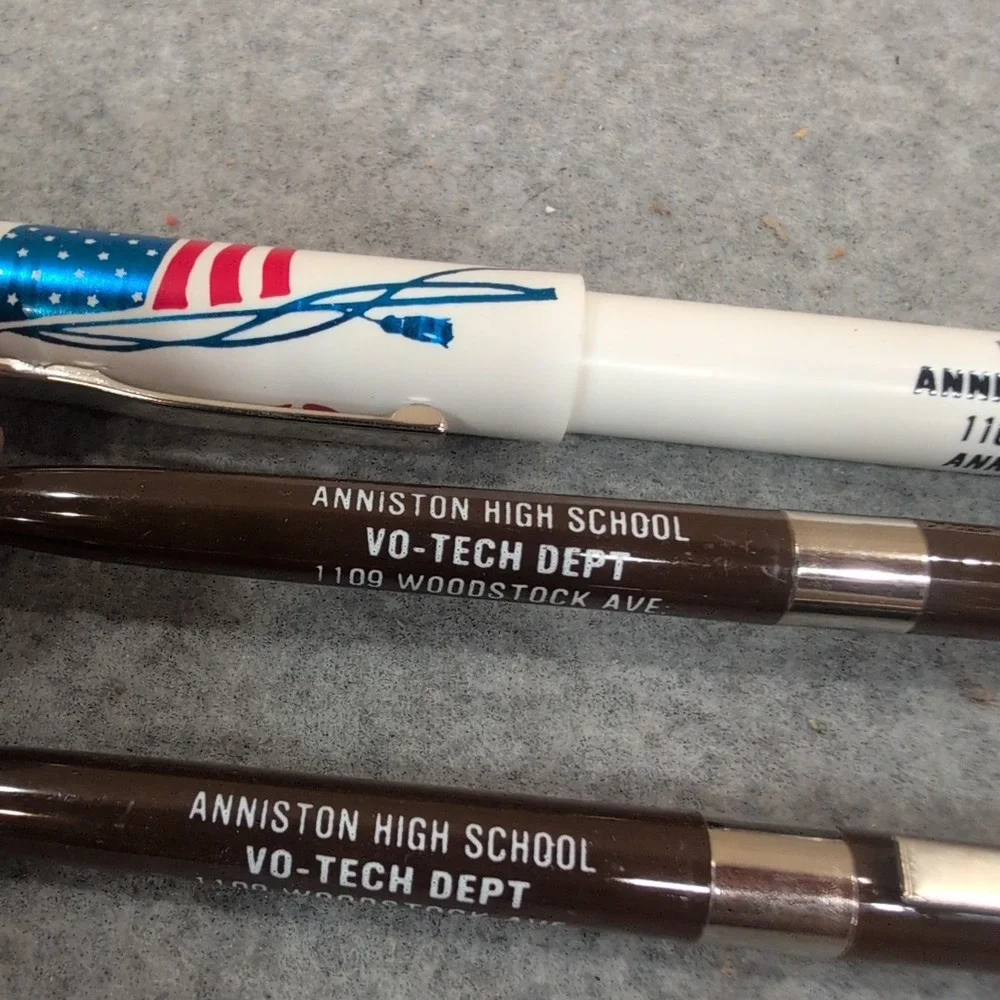 Vintage Anniston High School Vo-Tech Dept Pens and Marker Set Alabama 3pc - Picture 3 of 3